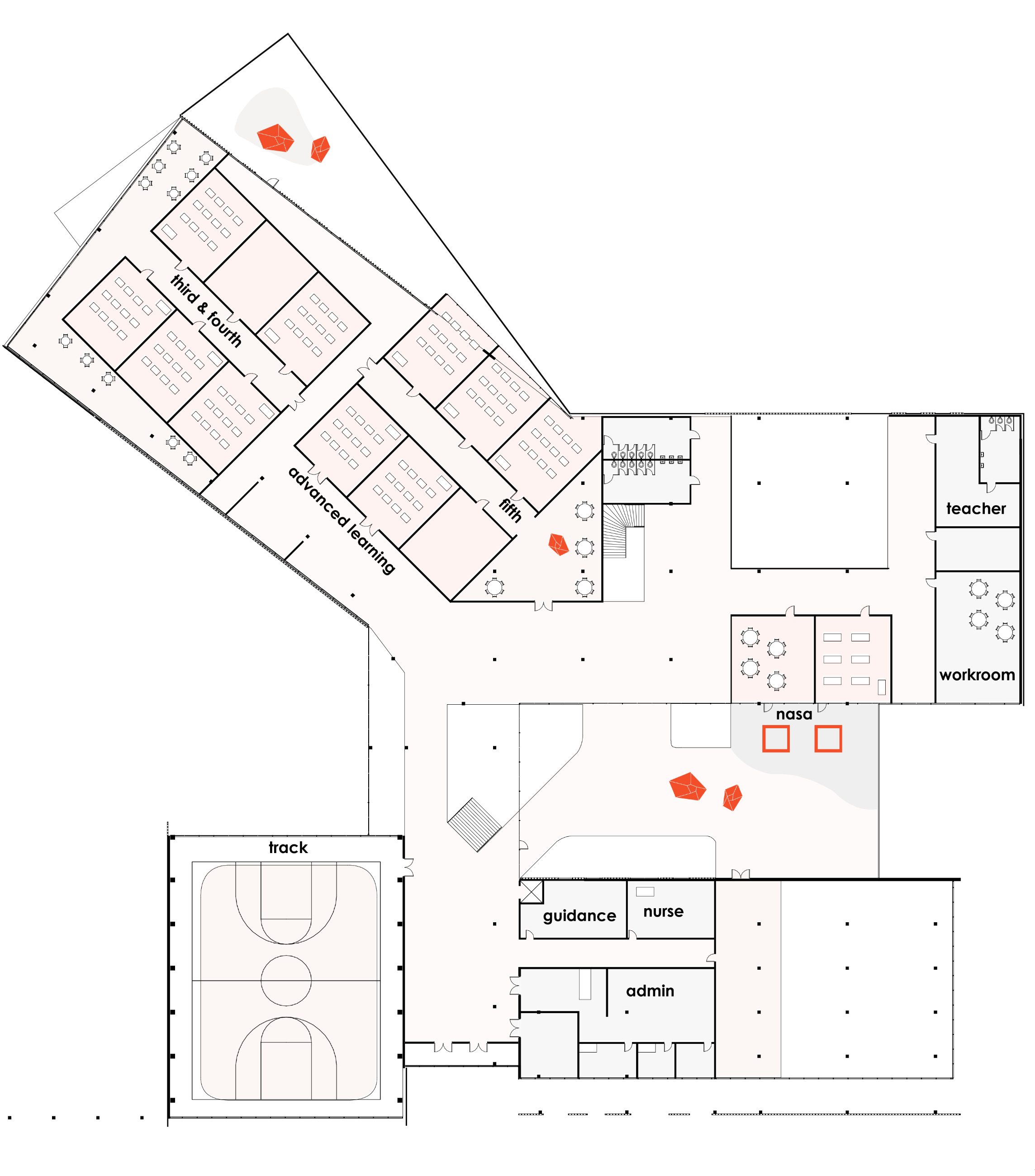 Second level floor plan