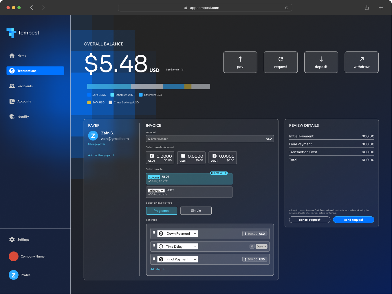 Programmed invoicing